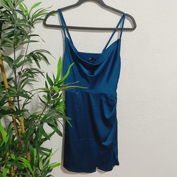 Nasty Gal Dresses & Skirts - Nasty Gal Cowl Us Later Satin Mini Dress